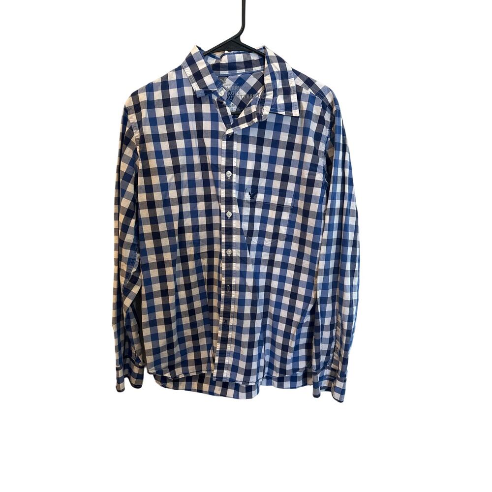 Men’s American Eagle Plaid Basic Button Up Shirt.… - image 1